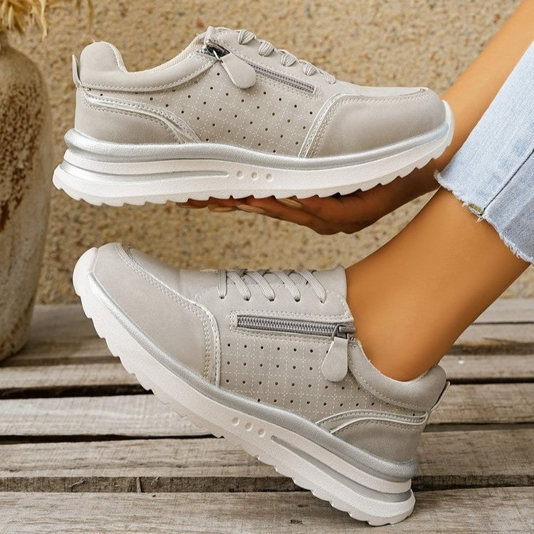 Women's Side-Zip Chunky Sole Sneakers