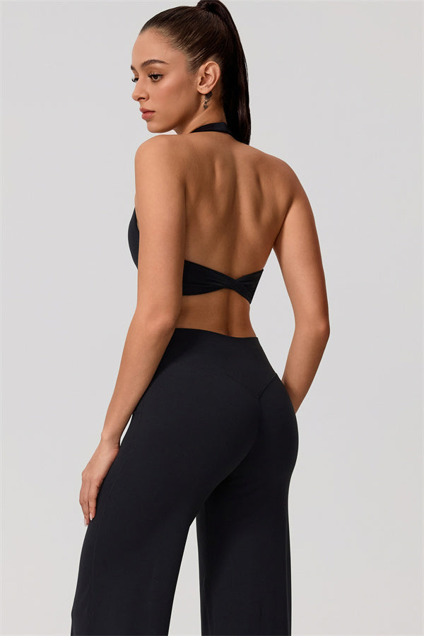 The Nestle Women's Sports Bra Straight Leg Pants 2-Piece Set
