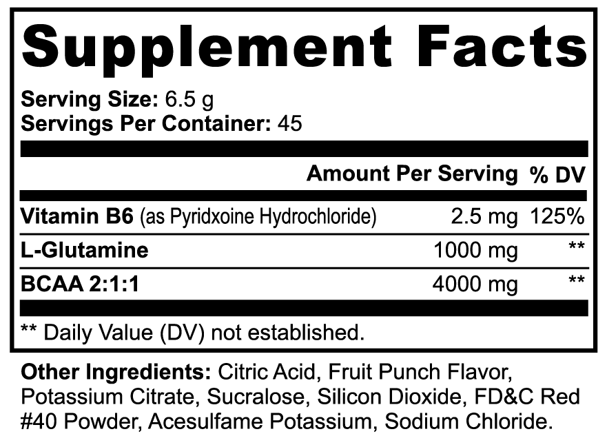Lang Wellness BCAA Shock Powder (Fruit Punch)