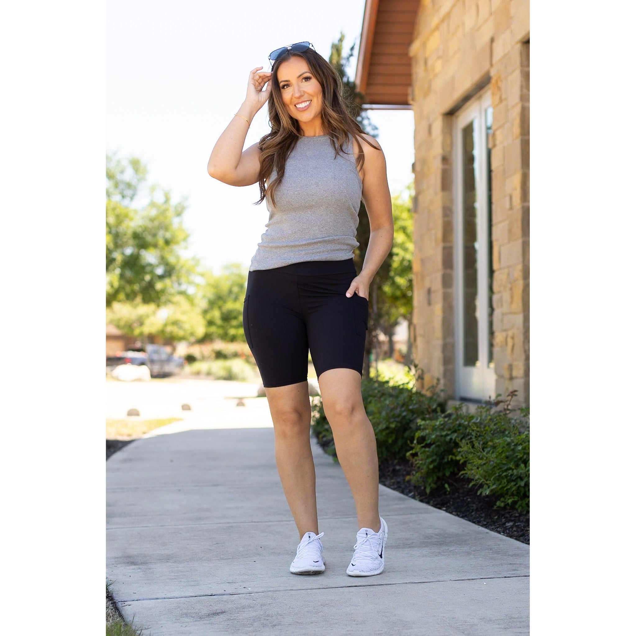 Women's The Bree - Black Biker 7-inch Shorts