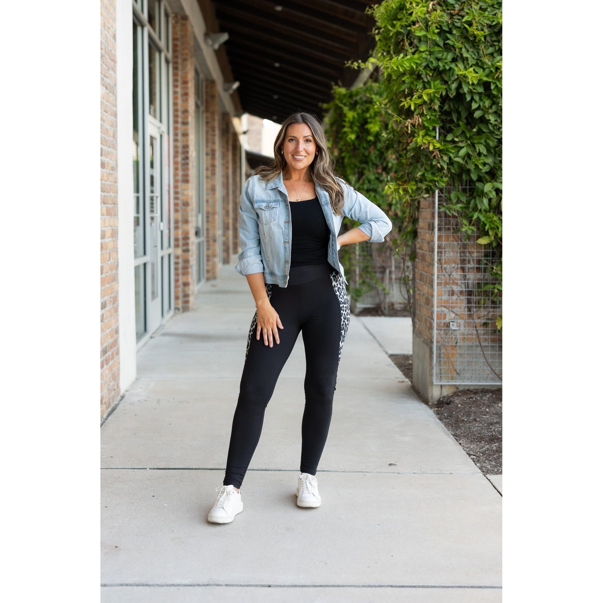 Women's Sabrina - Snow Leopard Panel Leggings