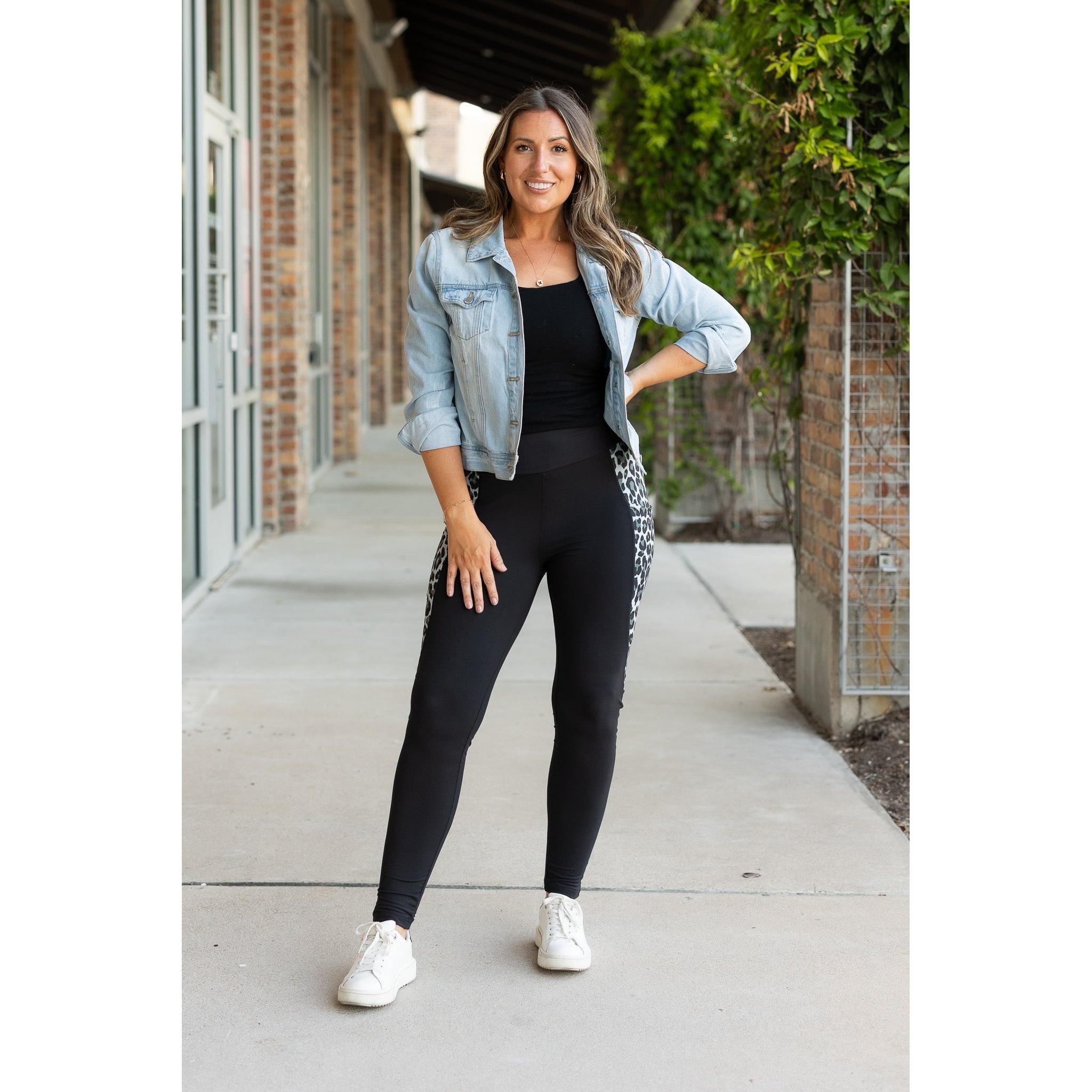 Women's Sabrina - Snow Leopard Panel Leggings