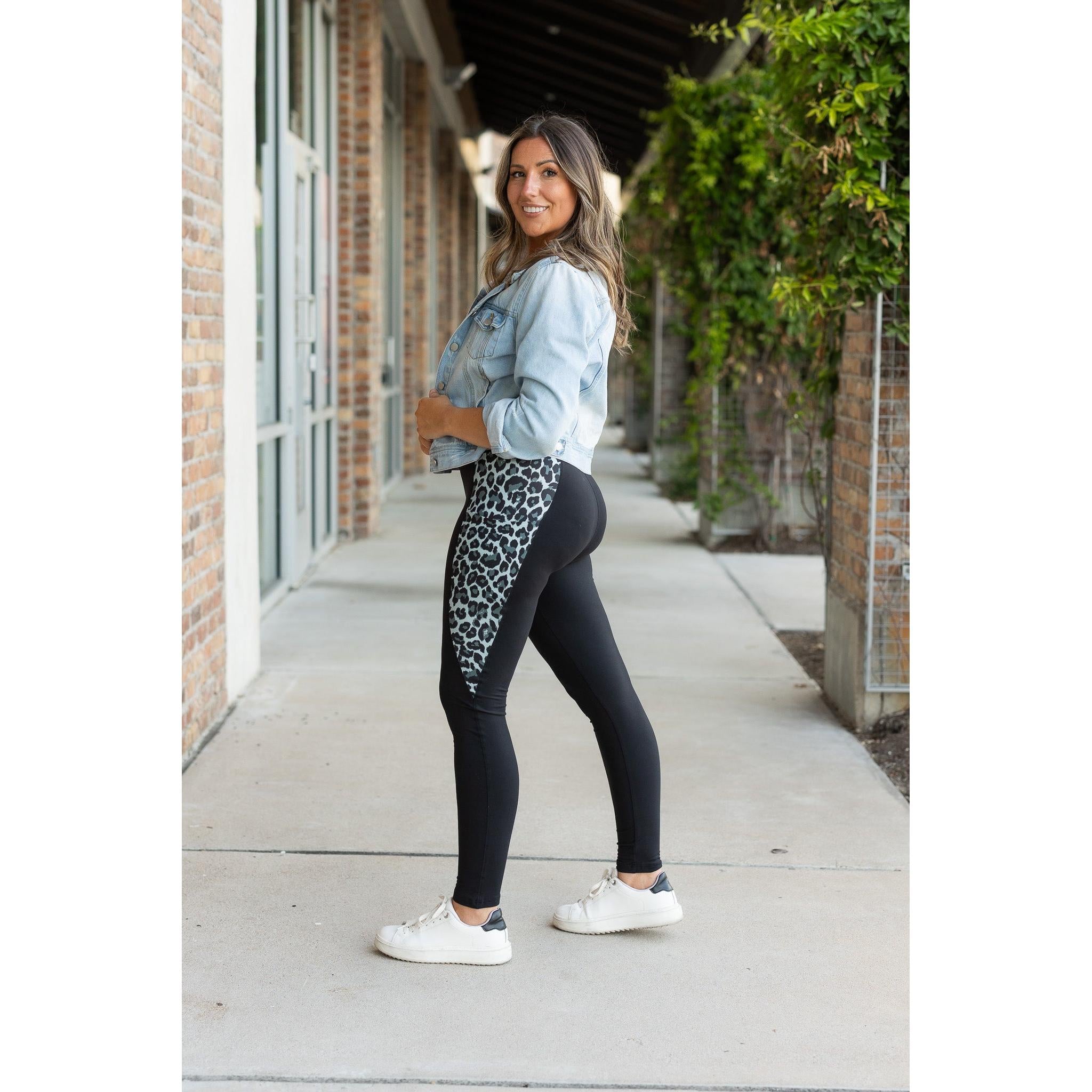 Women's Sabrina - Snow Leopard Panel Leggings