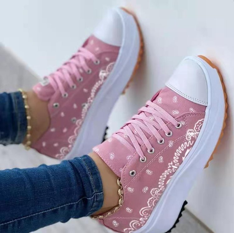 Women's Printed Fashion Wedge Spring Casual Sneakers