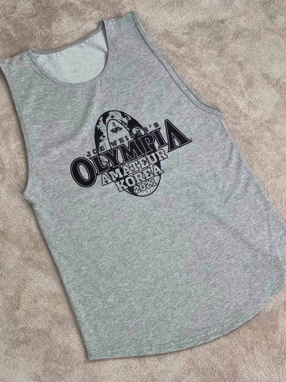 Men's Plus Size Graphic Round Neck Active Tank Top