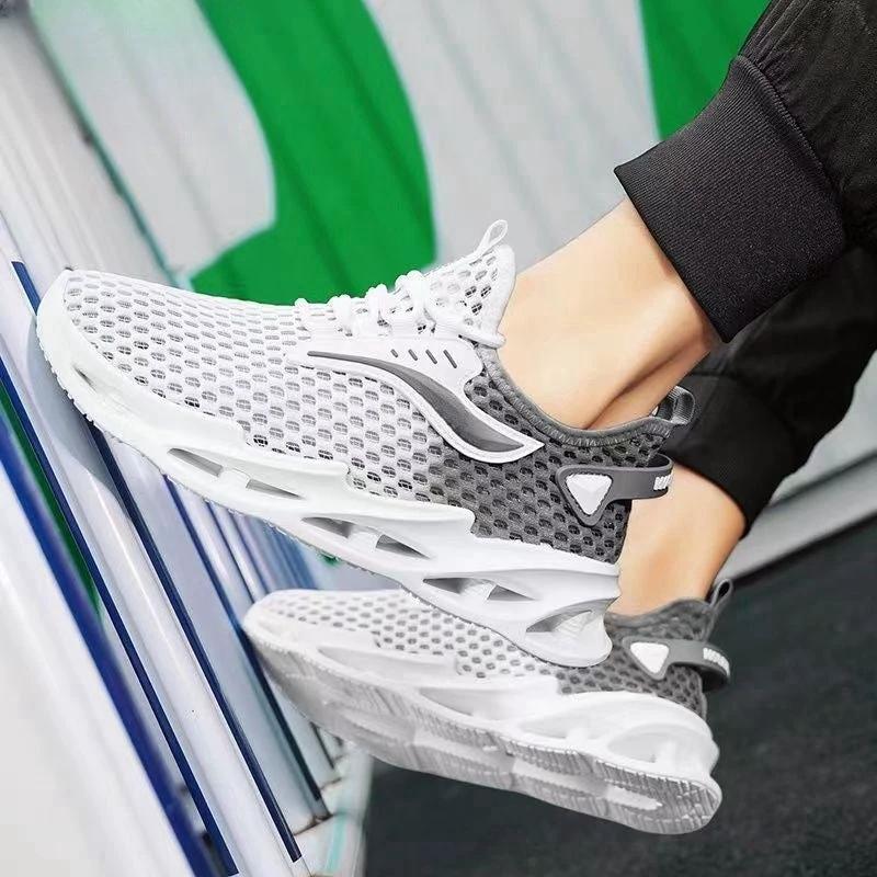 Men's Mesh Hollow-Sole Lace-up Sneakers