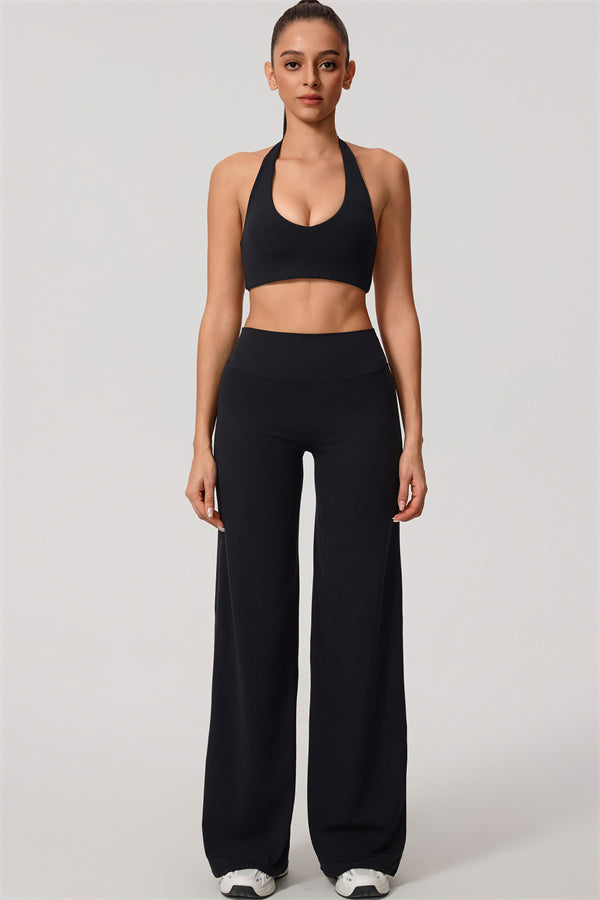 The Nestle Women's Sports Bra Straight Leg Pants 2-Piece Set