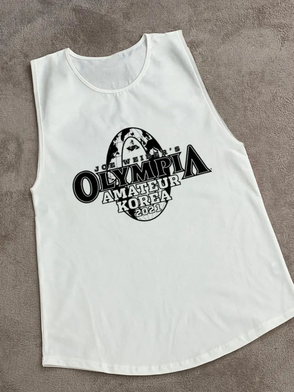 Men's Plus Size Graphic Round Neck Active Tank Top