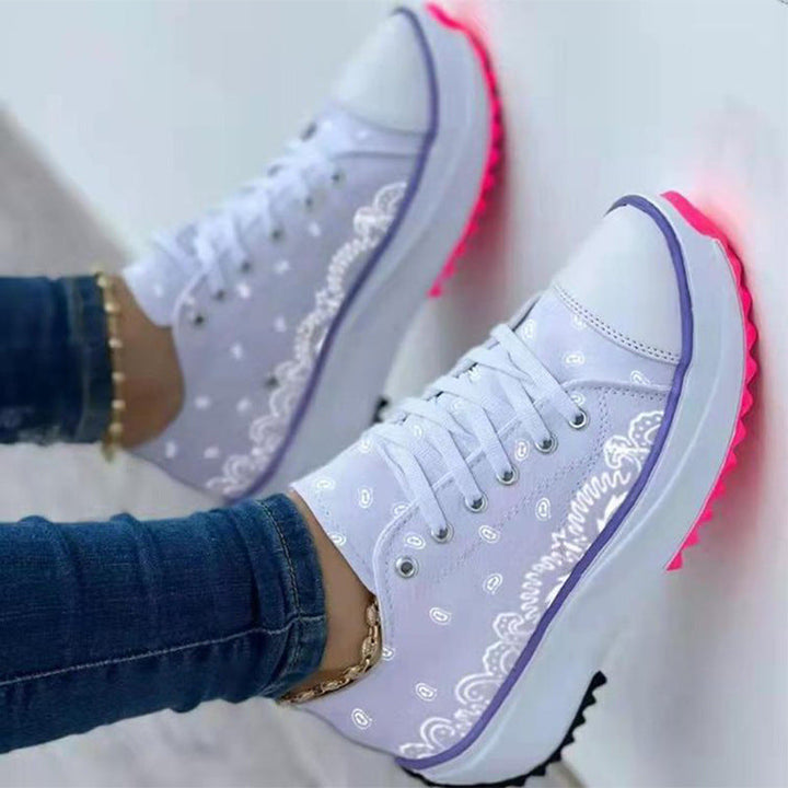 Women's Printed Fashion Wedge Spring Casual Sneakers