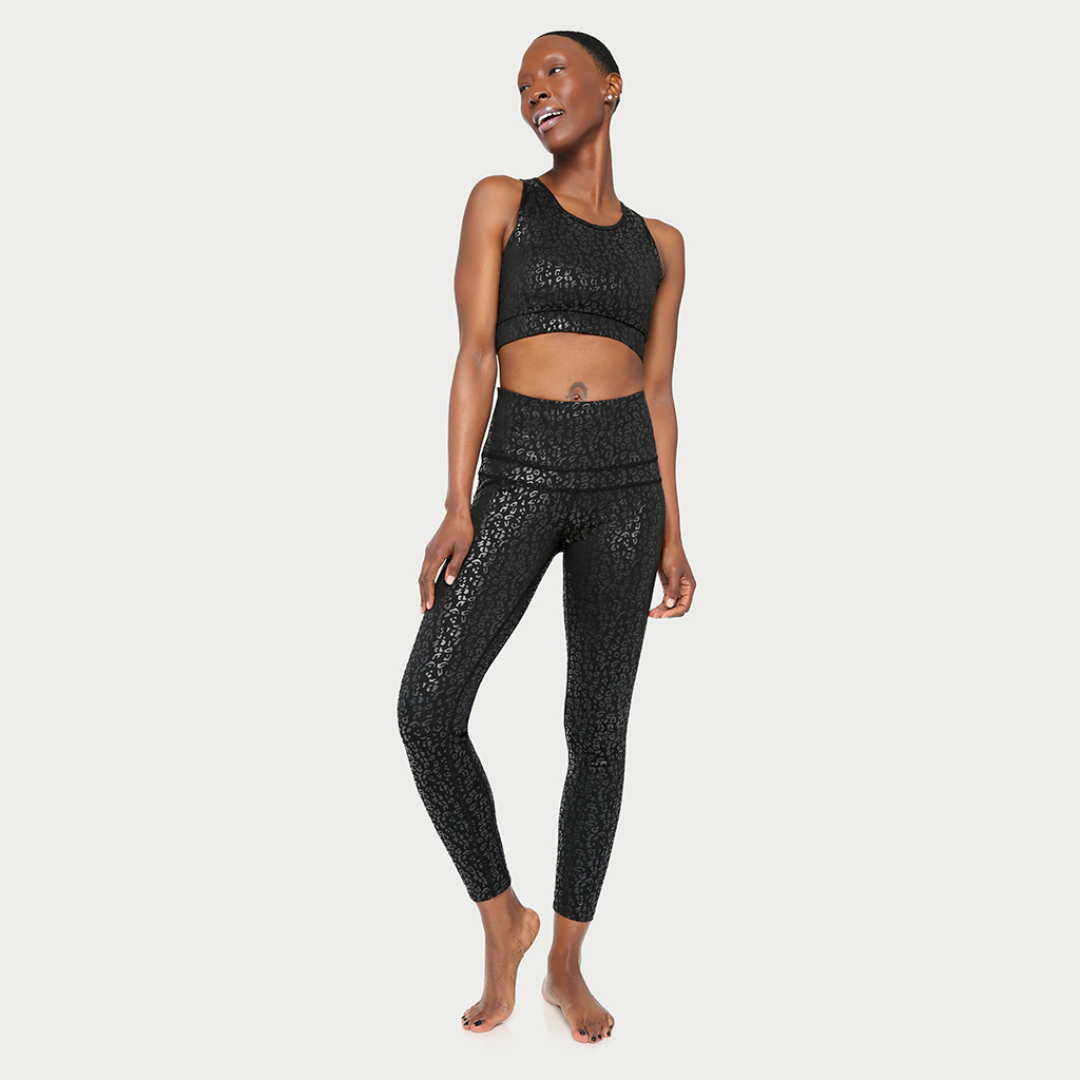 Women's Metallic Cheetah Active Leggings
