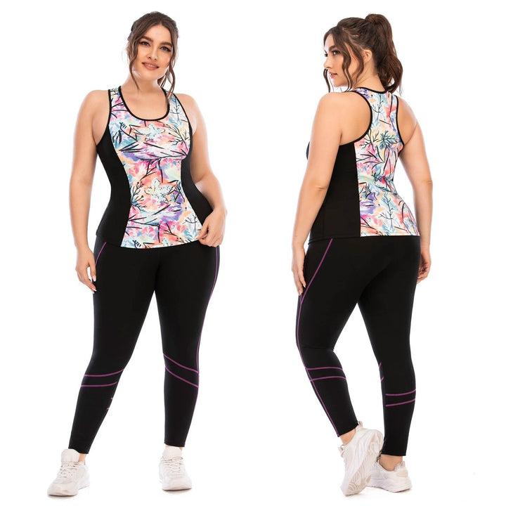 Women's Plus Size Yoga Workout Clothing Set