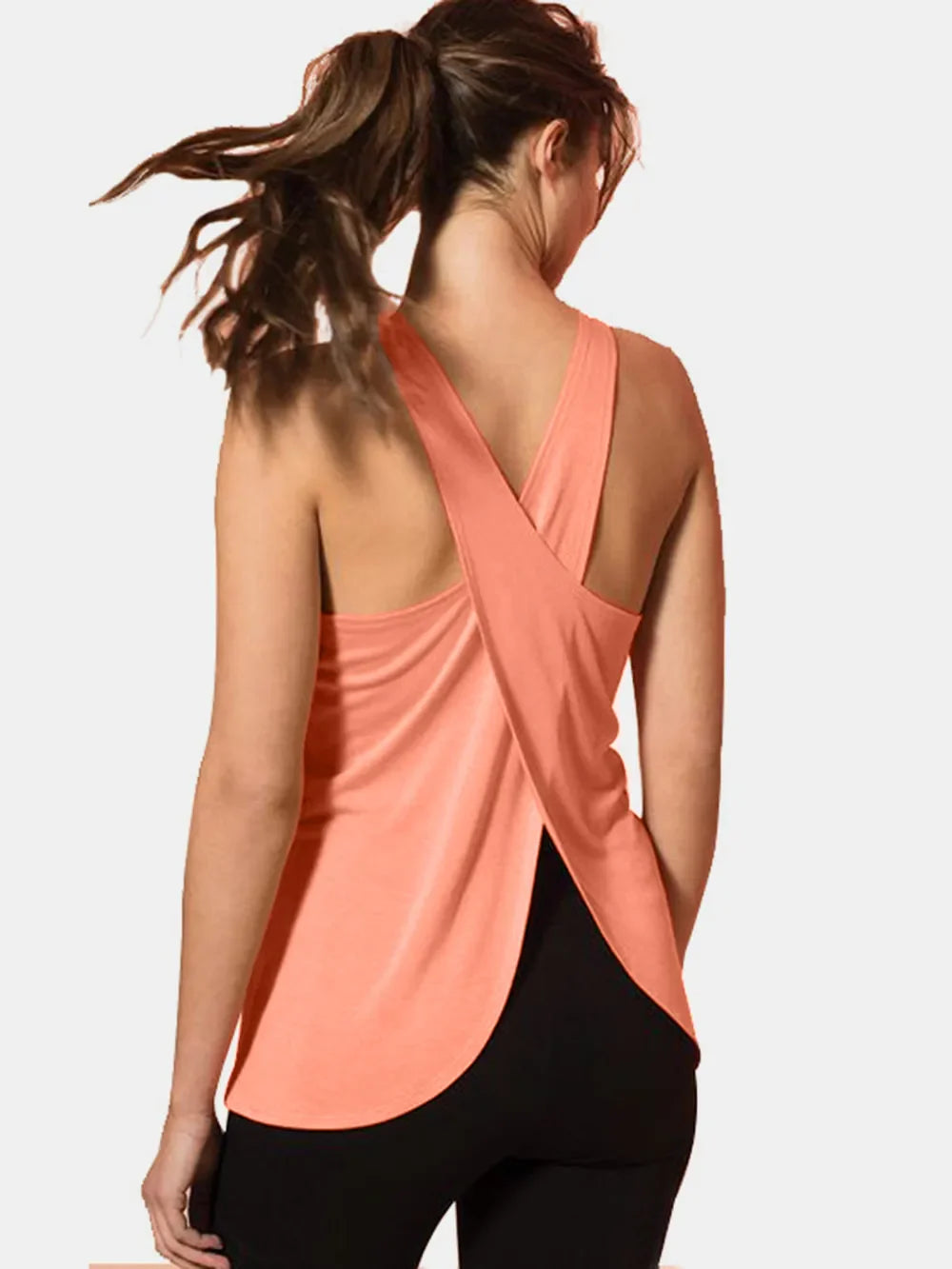 Women's Crisscross Scoop Neck Active Tank Top