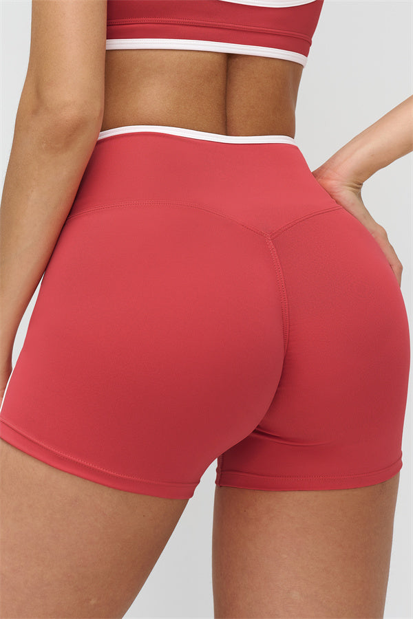 Women's "The Crave" Contrast Sports Bra Shorts 2-Piece Set