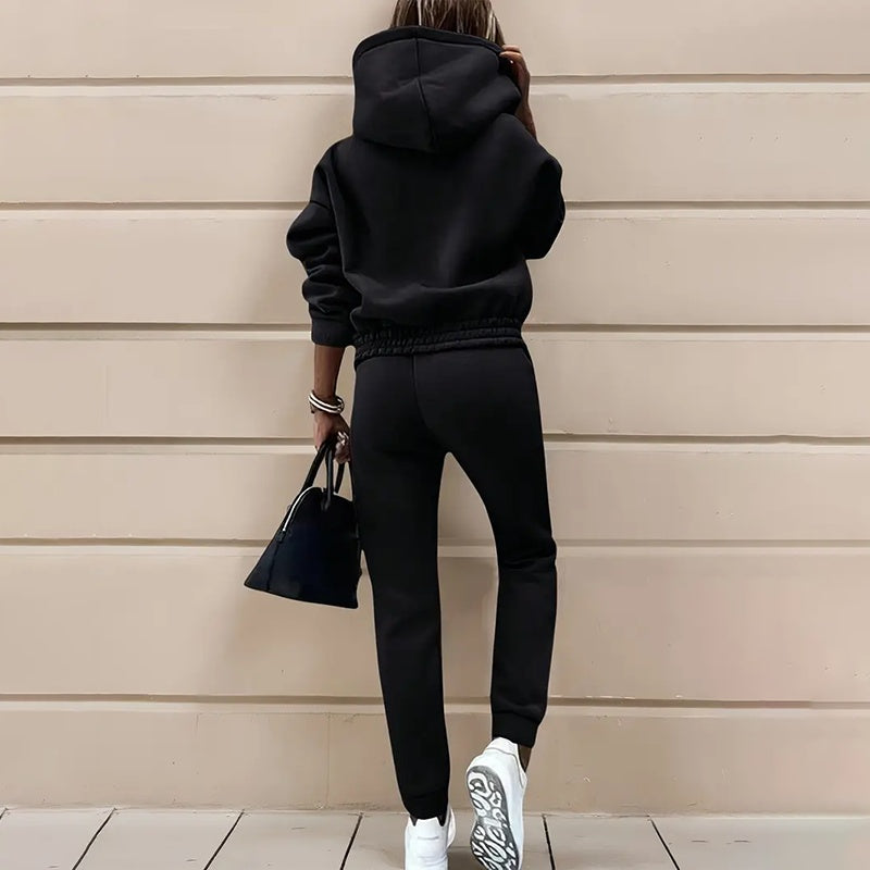Women's Two Piece Hooded Sweatshirt Set