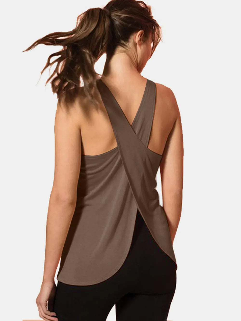 Women's Crisscross Scoop Neck Active Tank Top