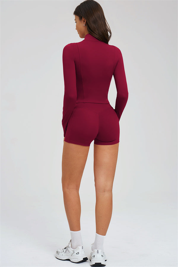 Women's The Sizzle Zip Jacket Sports Bra Shorts 3-Piece Set