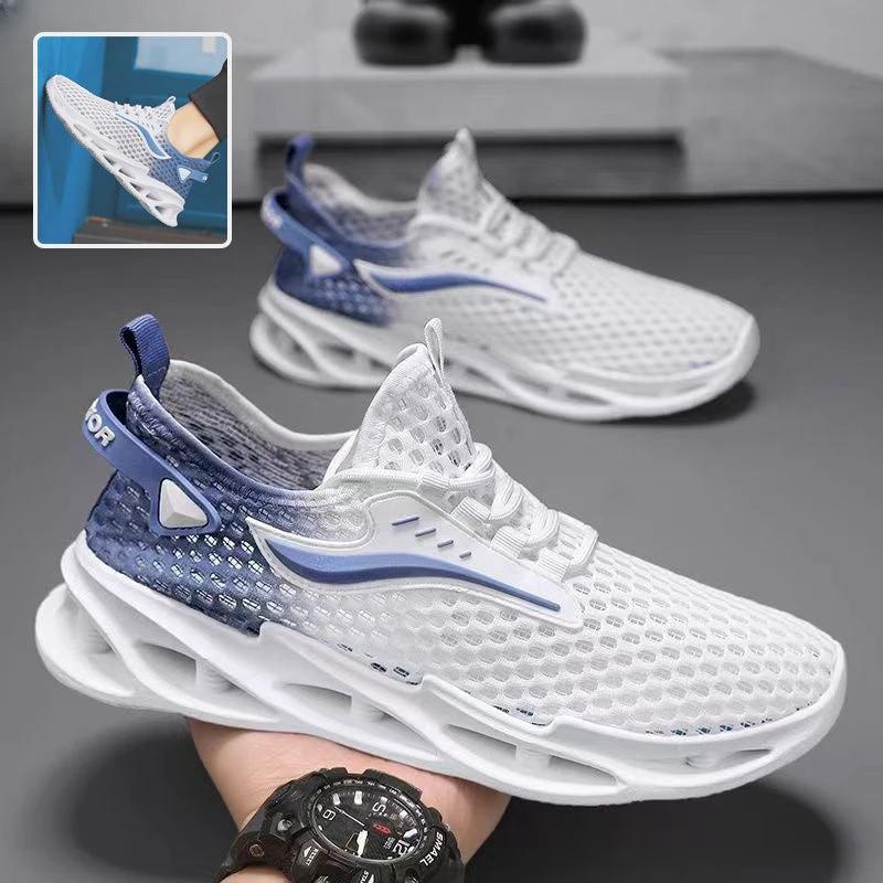 Men's Mesh Hollow-Sole Lace-up Sneakers