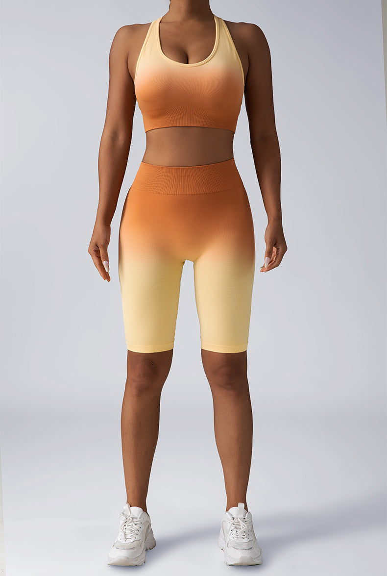Women's Seamless Activewear Sets – 2-Piece Crop Top & High Waist Shorts/Leggings