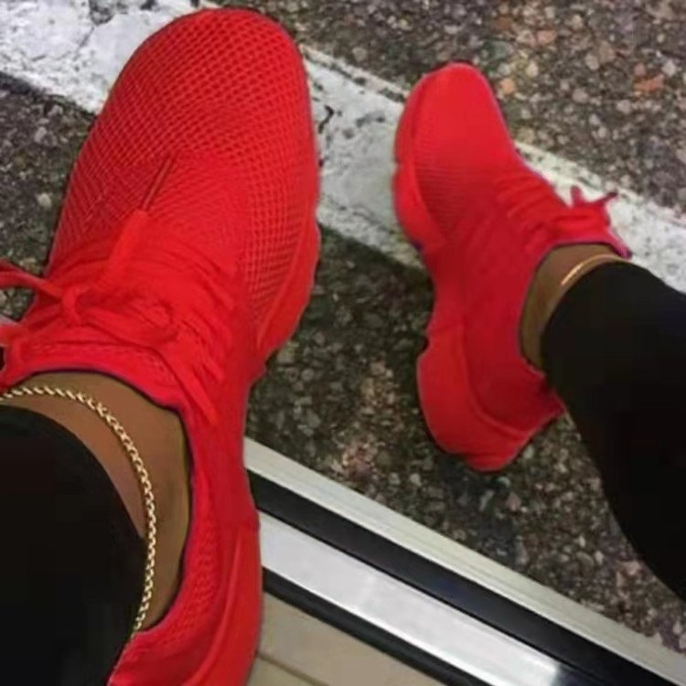 Women's Thick-Soled Fly-Woven Mesh Breathable Sneakers