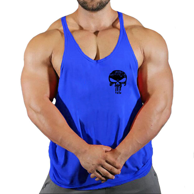 Fitness Men's Loose-Fit Sleeveless Tank Top
