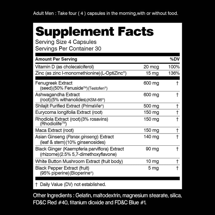 TOTAL-T MAXX - Ashwagandha, Muscle Health, Maximum Total Testosterone Boosting Formula - 120 Capsules
