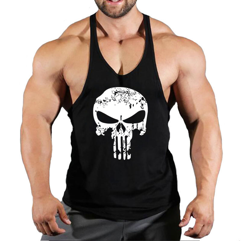 Fitness Men's Loose-Fit Sleeveless Tank Top