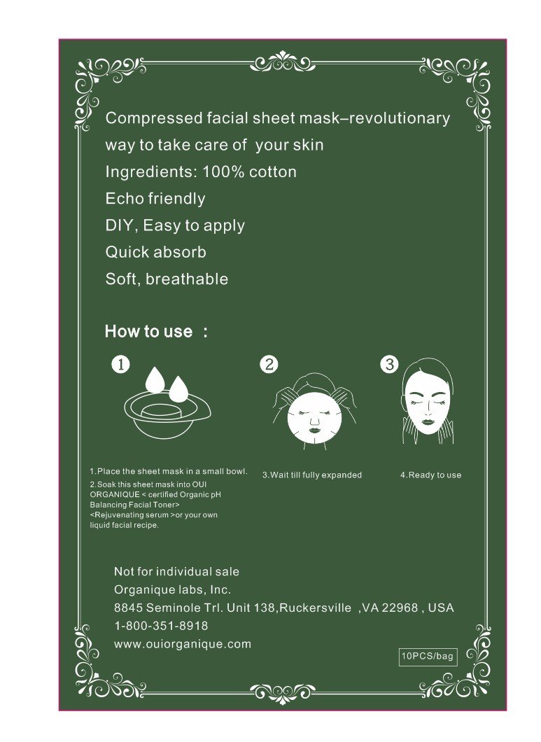 Natural Compressed Facial DIY Sheet Mask
