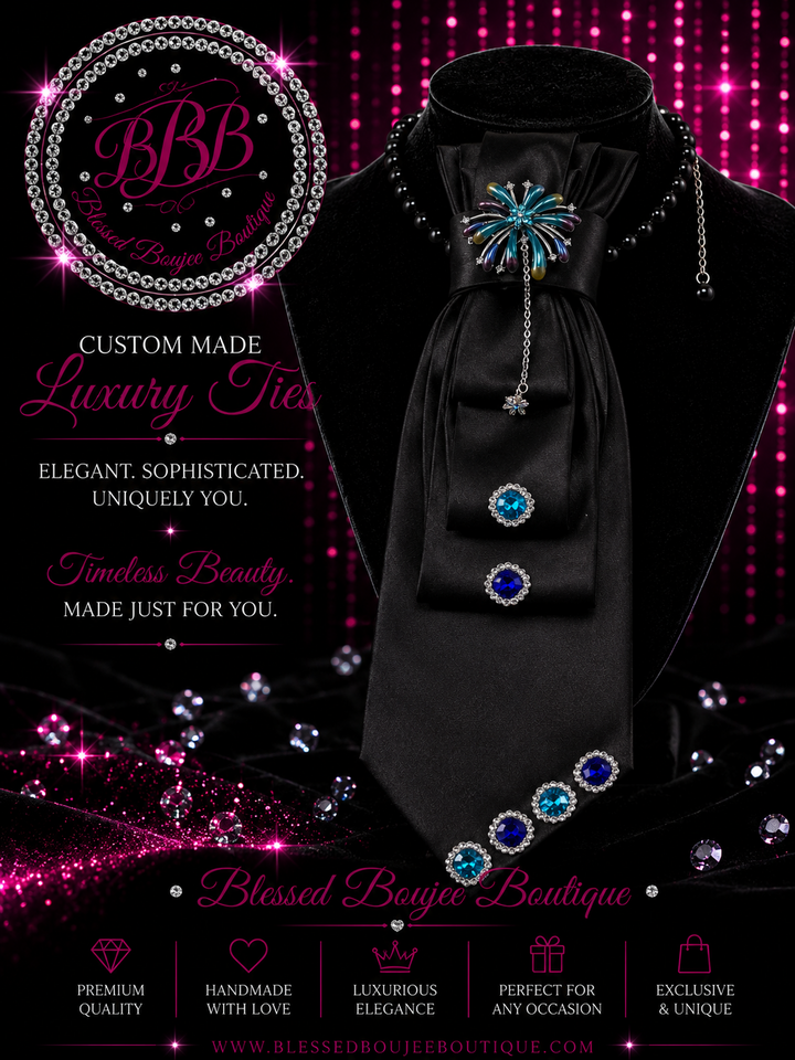 Women's Luxury Blue Turquoise Firework Necktie Necklace