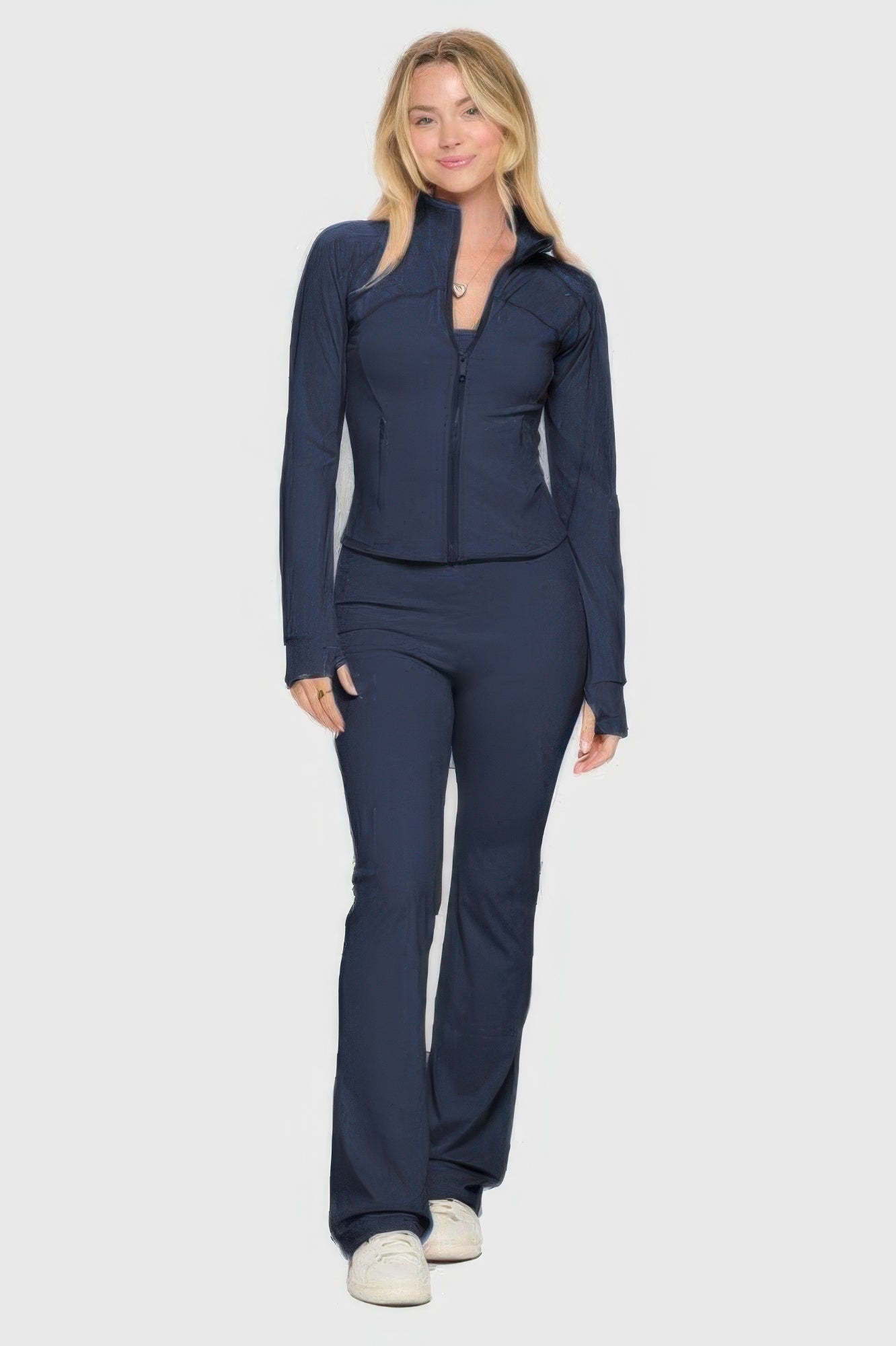 Women's Premium Yoga Jacket W/jumpsuit Set