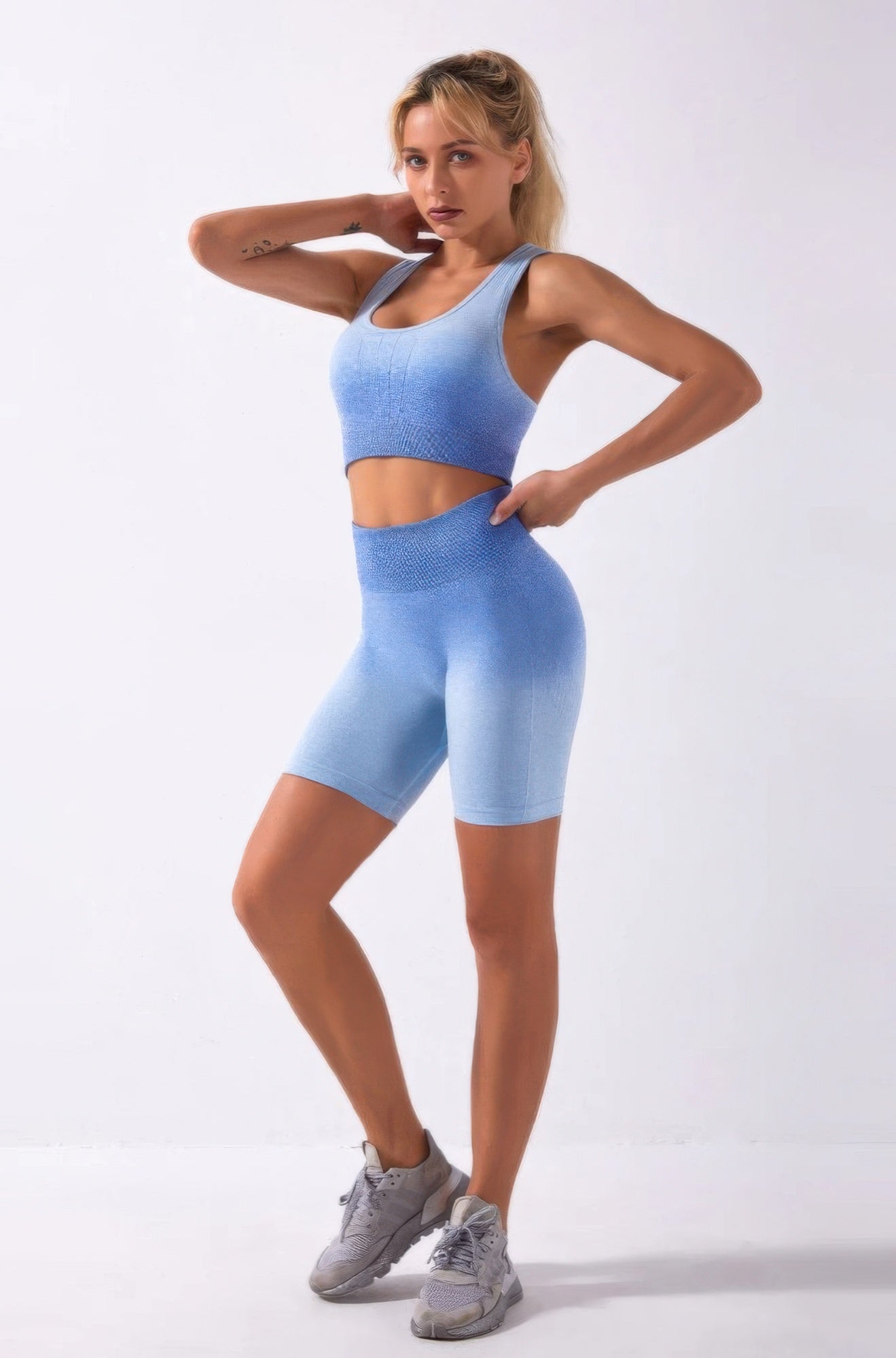 Women's Ombre Seamless Two Piece Set