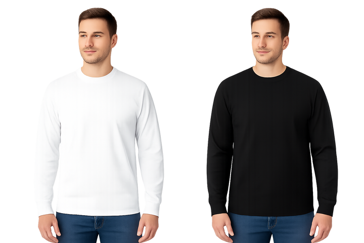 Mashh Gear 2-Pack Men's Heavy Weight Soft Long Sleeves Workout T-Shirts