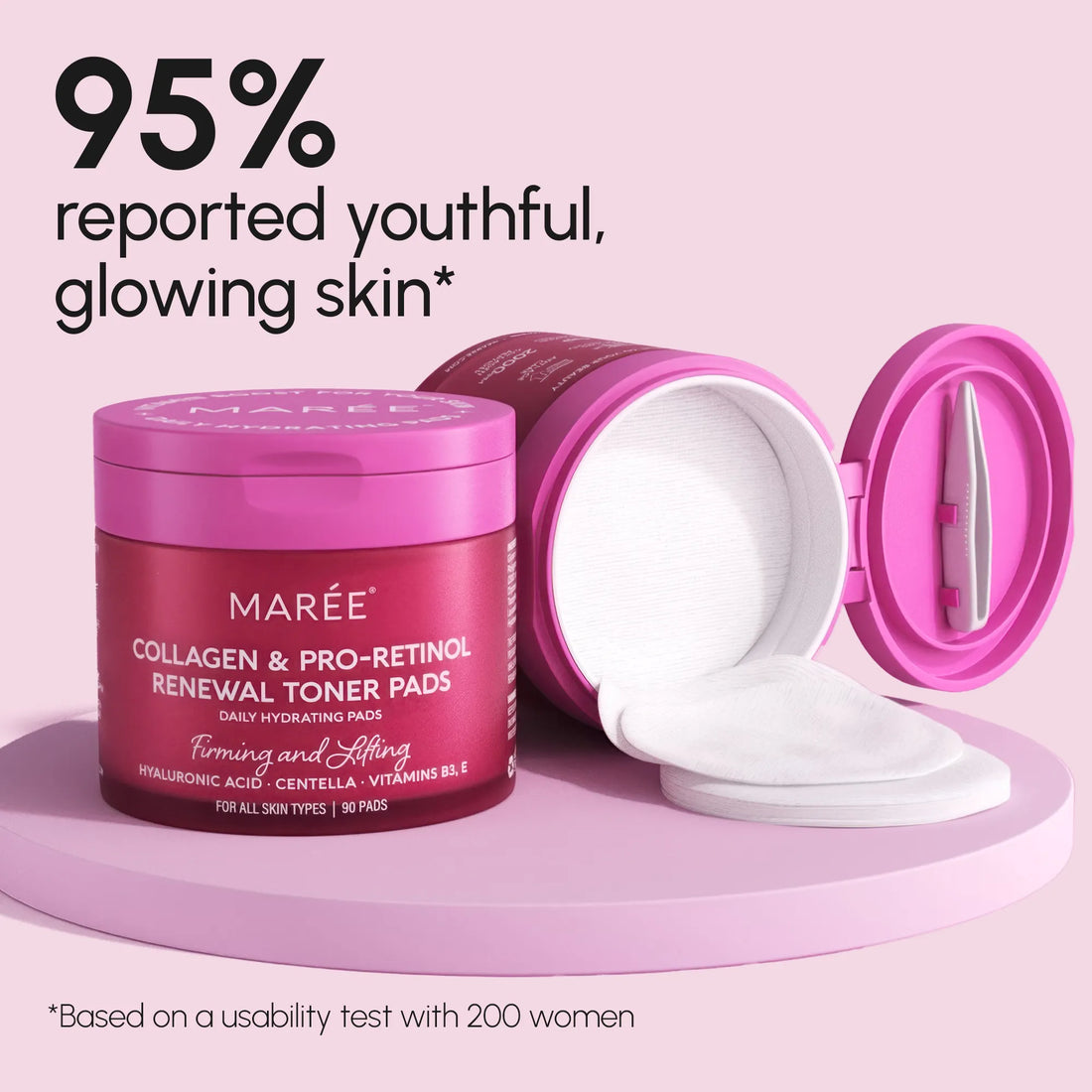 Maree Collagen & Retinol Toner Pads