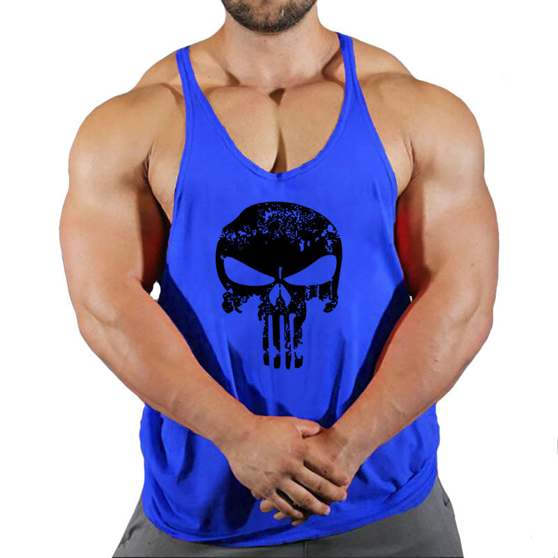 Fitness Men's Loose-Fit Sleeveless Tank Top