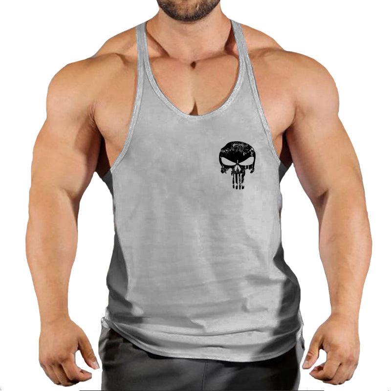 Fitness Men's Loose-Fit Sleeveless Tank Top