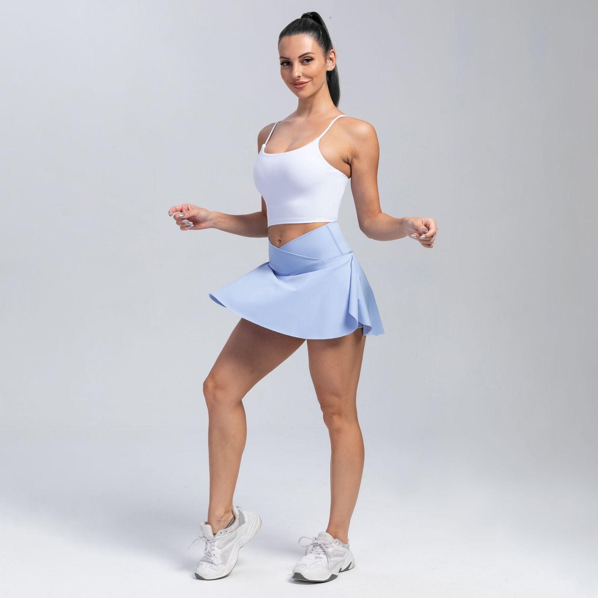 Women's Cowgirl Sporty Fit High-Waisted Yoga Skirt Shorts