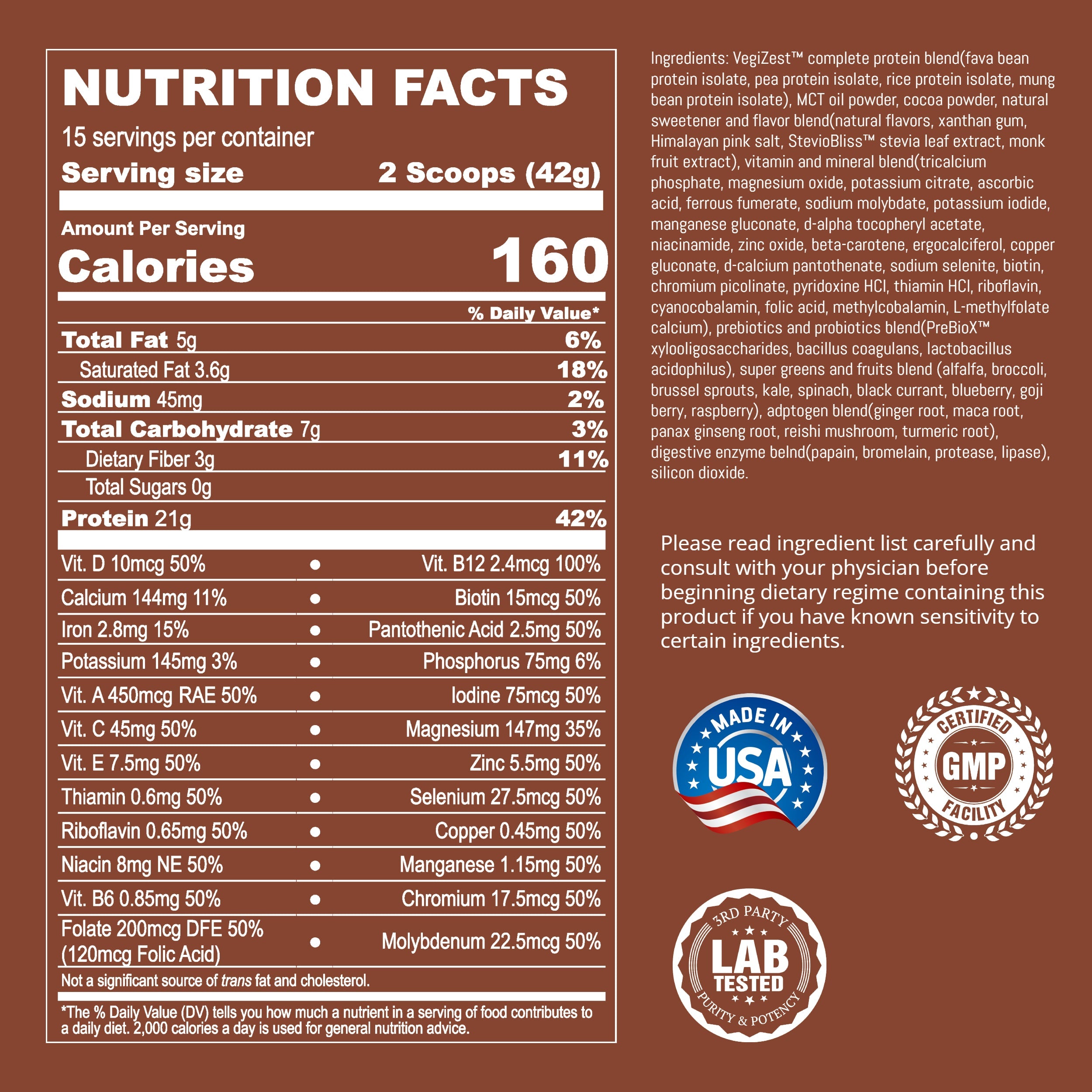 UpNourish Plant Based meal replacement