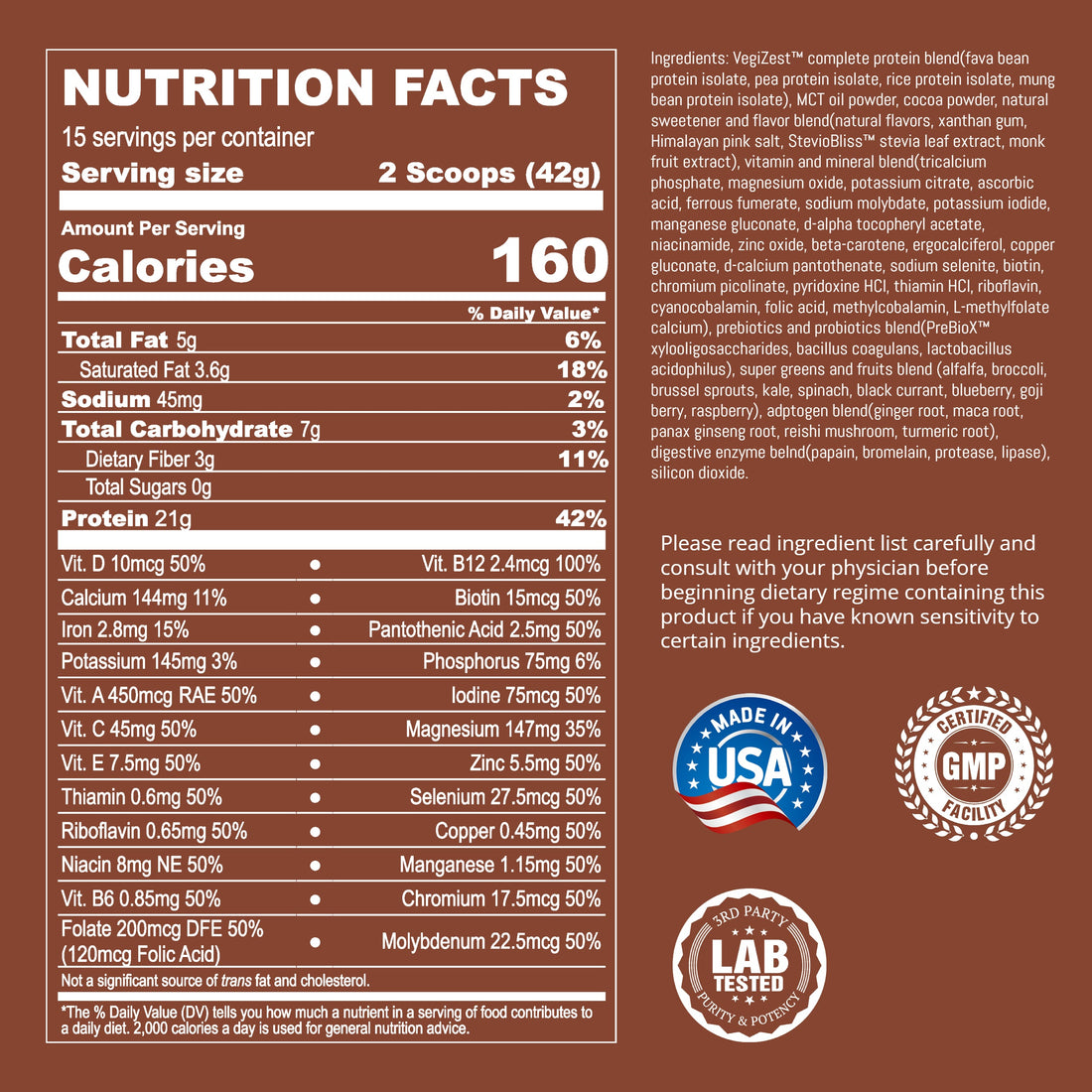 UpNourish Plant Based meal replacement