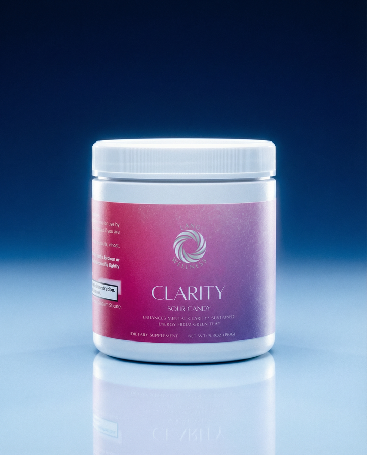 Lang Wellness Clarity Cognitive Support Powder with Alpha-GPC, Caffeine, L-Theanine & B Vitamins(Sour Candy)