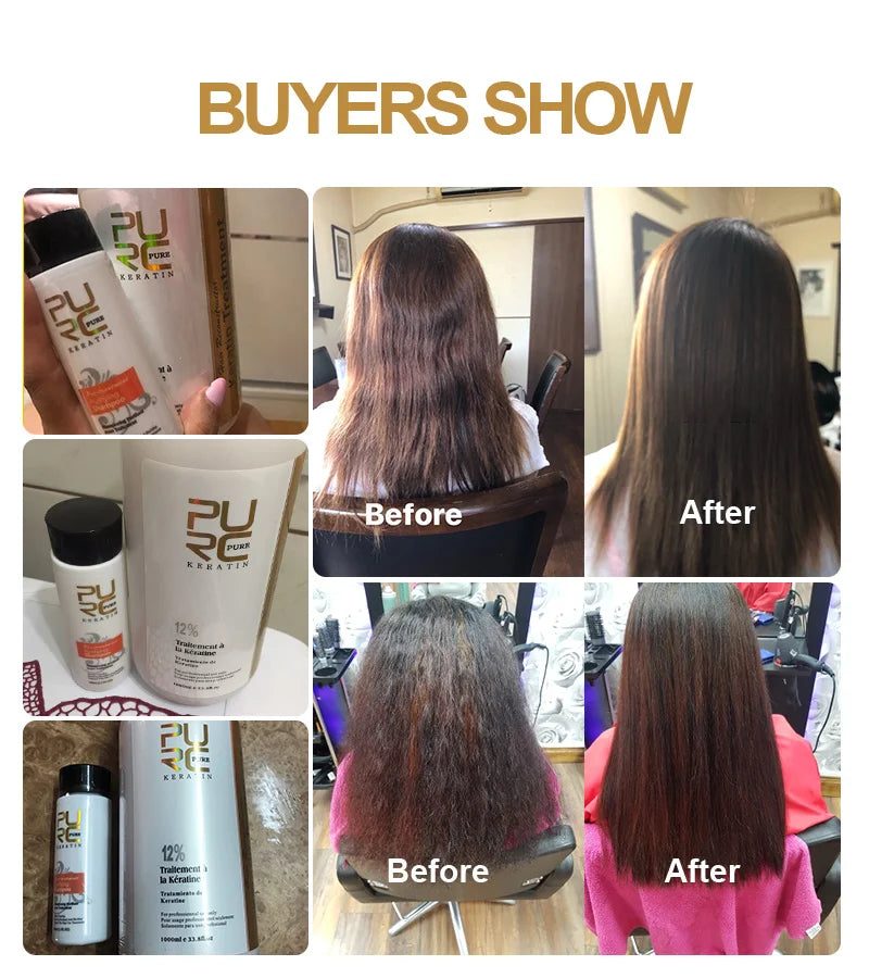 PURC Brazilian Keratin Hair Treatment Care Products