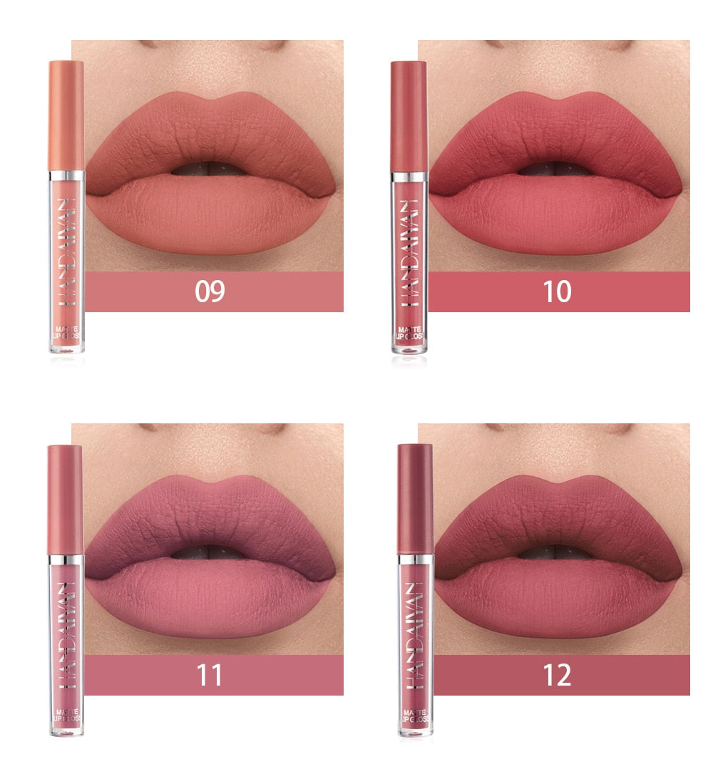 12 Colors Sexy Liquid Waterproof Matte Lipstick