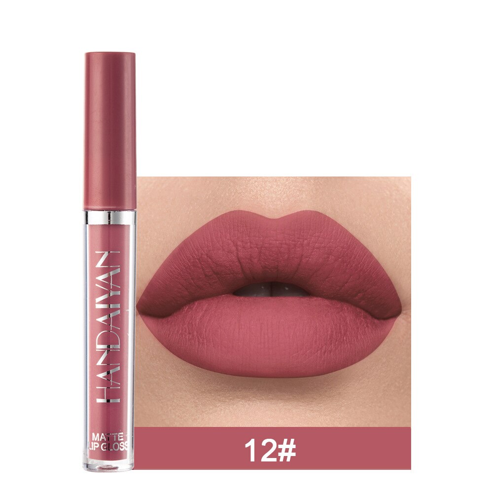 12 Colors Sexy Liquid Waterproof Matte Lipstick