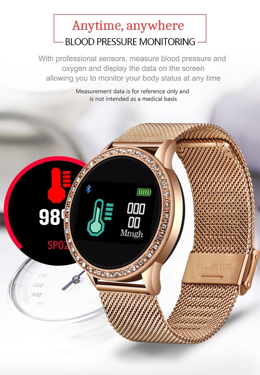 Luxury Ladies Smart Watch Fitness Tracker