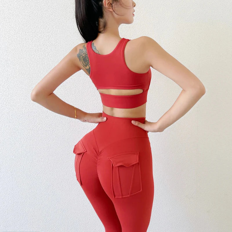 Women's Sports Bra and Leggings Fitness Set