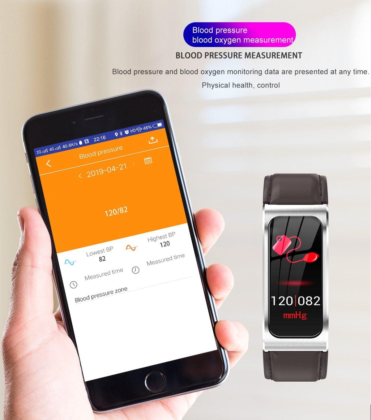 Luxury Elegant Smart Watch 1.14" IP68 Waterproof Fitness Tracker Swim Watch for Android IOS