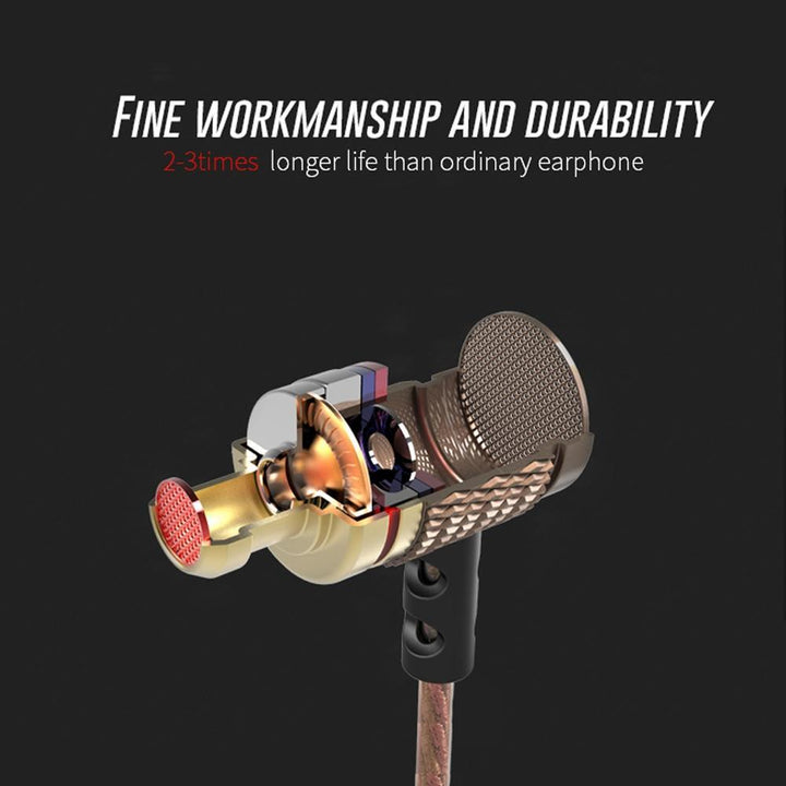 Luxury High Quality Heavy Bass Copper HD Earpiece Wired Headphones