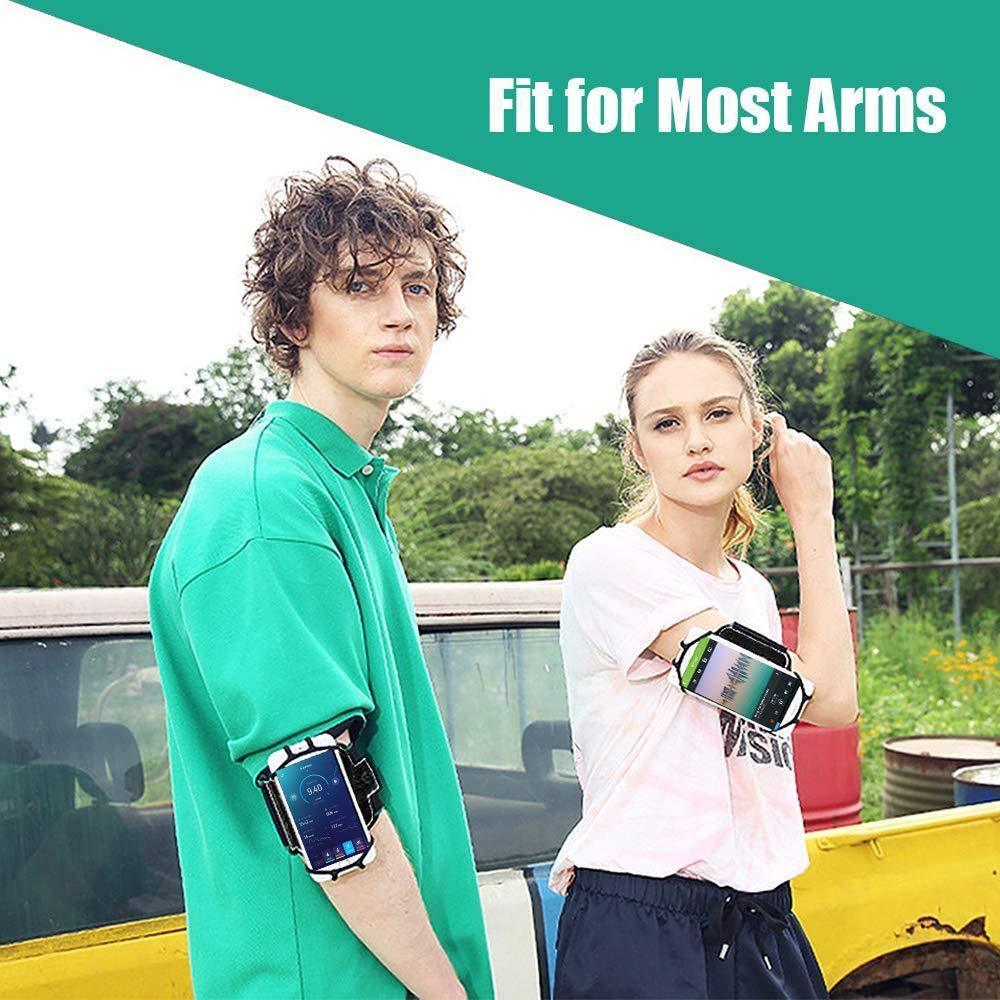 Black Universal Wristband Phone 4"-6.5" inch Sports Armband For Gym Workout Mobile Phones Holder