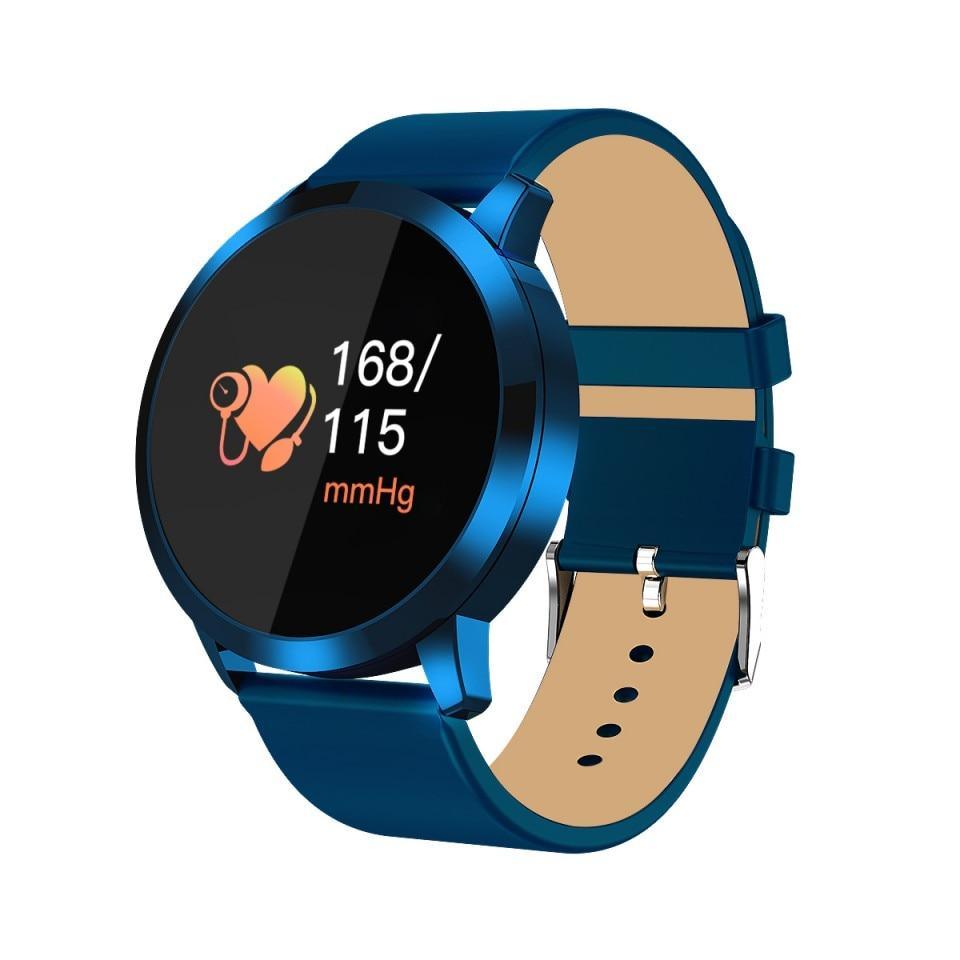 New Q8 Stainless Steel LED Bluetooth Waterproof Smart Watch With Fitness Tracker