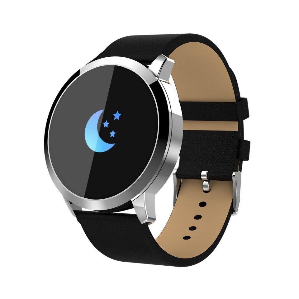 New Q8 Stainless Steel LED Bluetooth Waterproof Smart Watch With Fitness Tracker