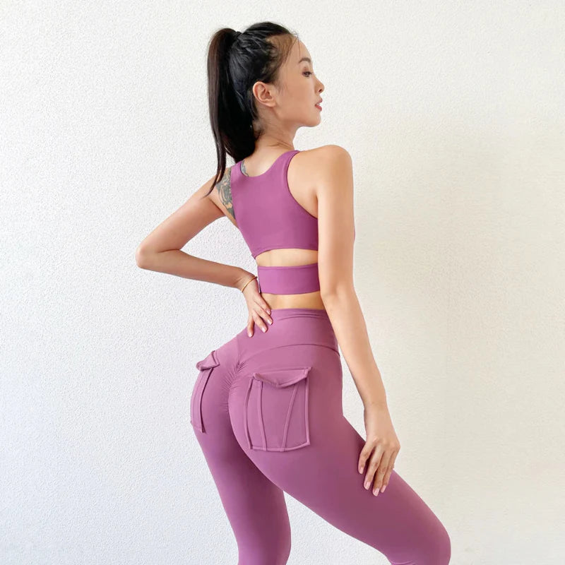 Women's Sports Bra and Leggings Fitness Set