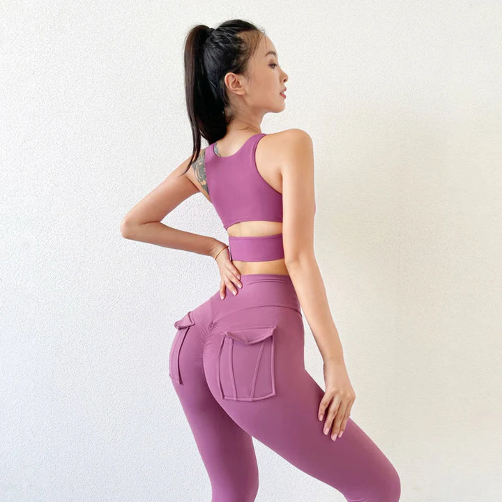 Women's Sports Bra and Leggings Fitness Set